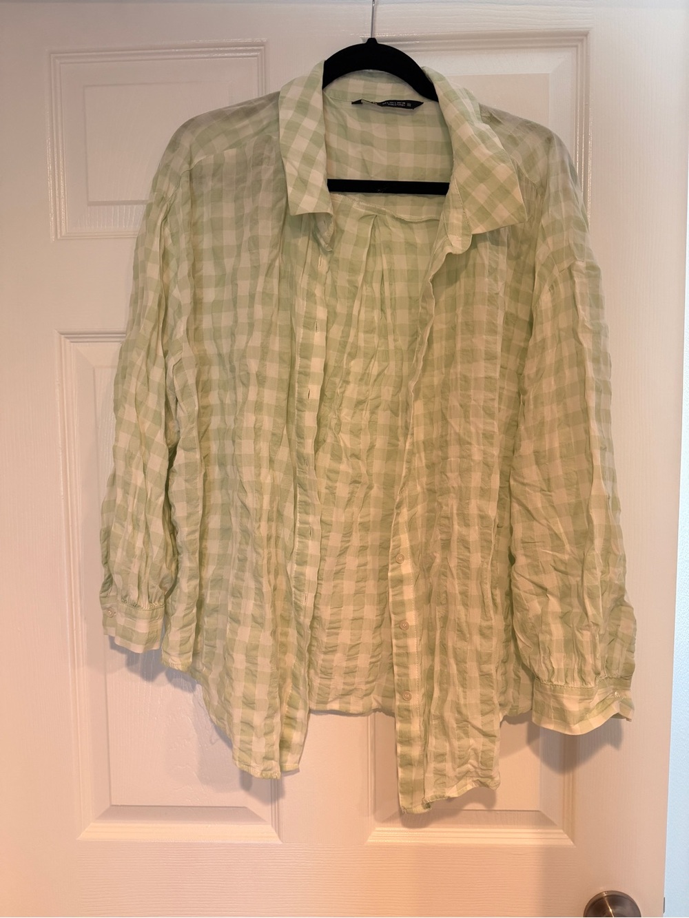 Zara Gingham Button Down